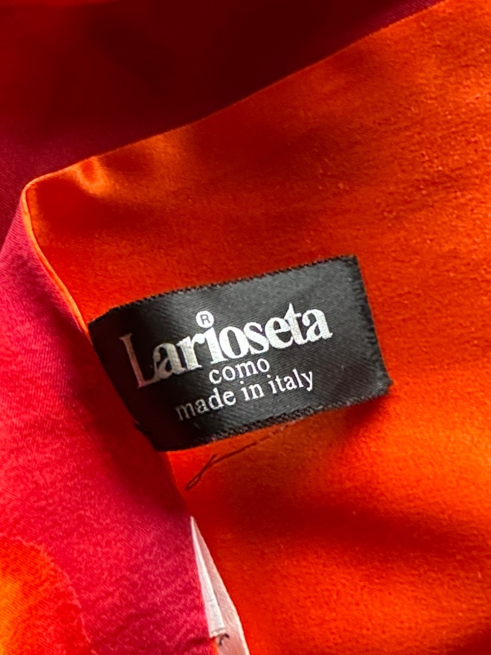 Larioseta Italian Silk Scarf Sacral Root Chakra - Picture 2 of 9